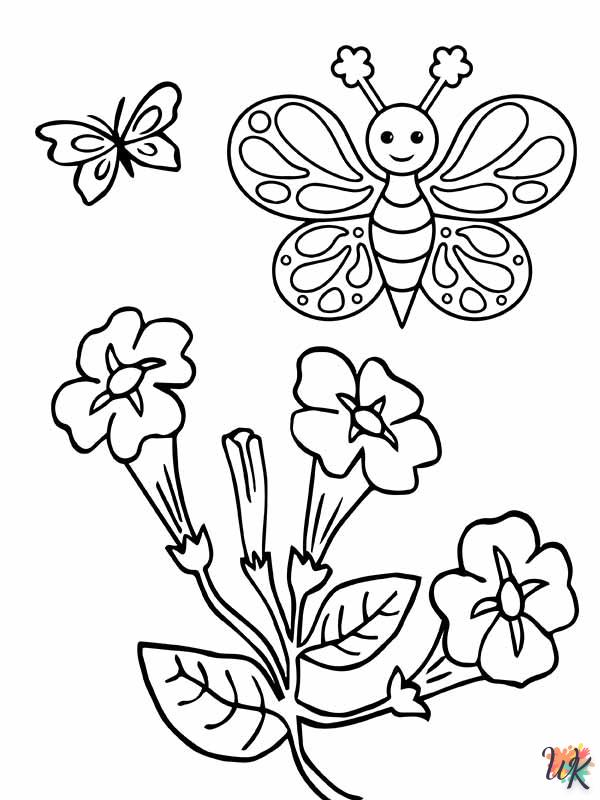 kleurplaten bloemen en vlinders 10