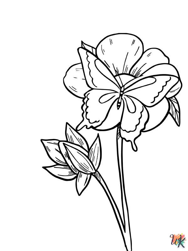 kleurplaten bloemen en vlinders 8