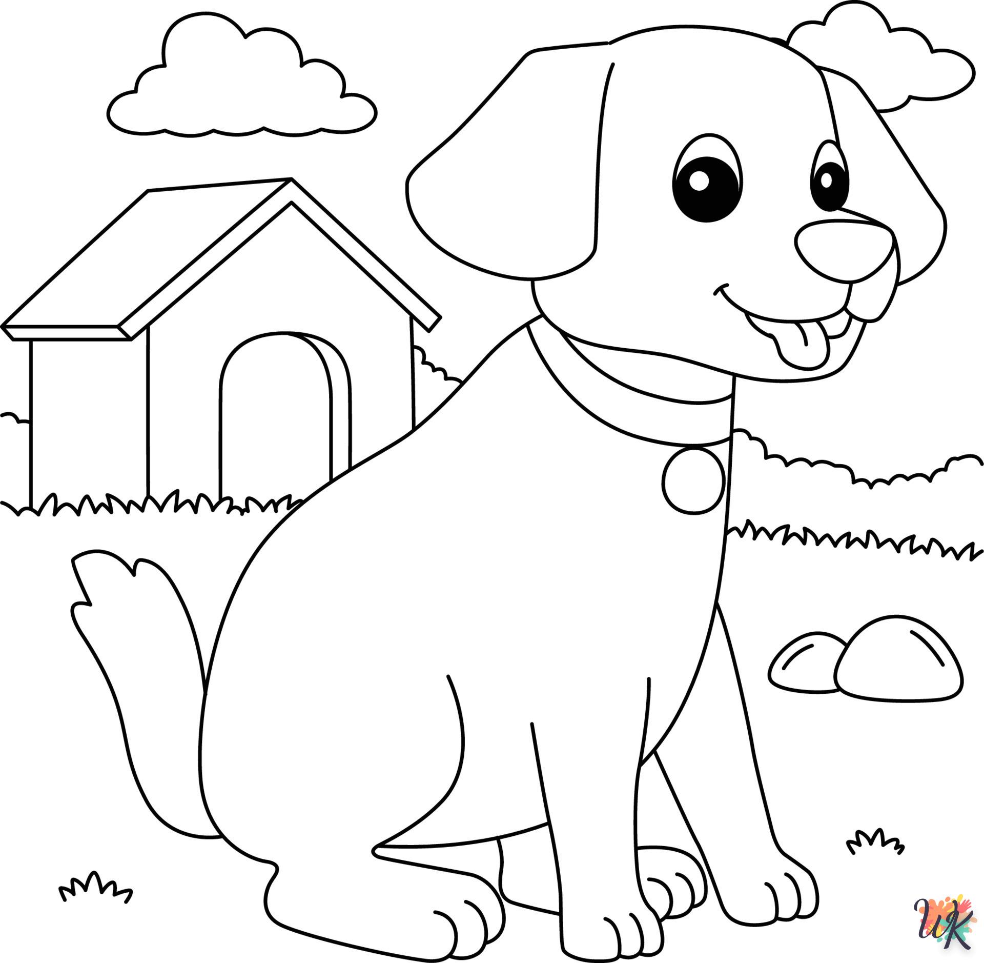 Hond 27 kleurplaten hond 12