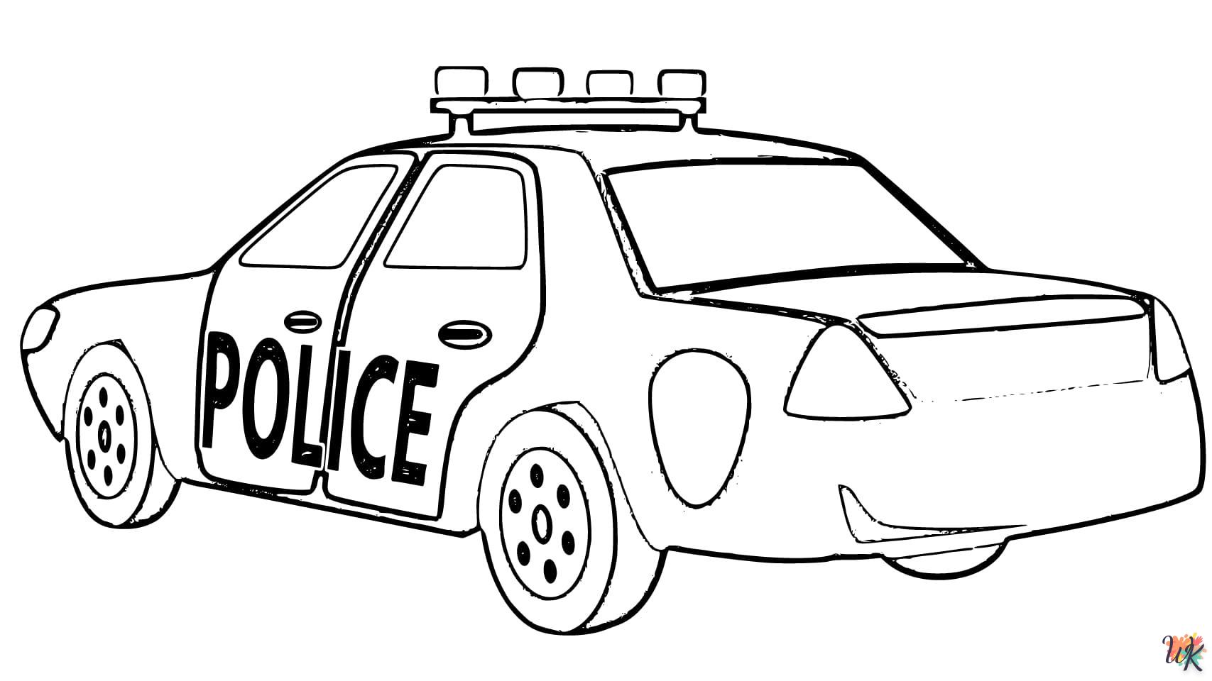 politieauto kleurplaten 1