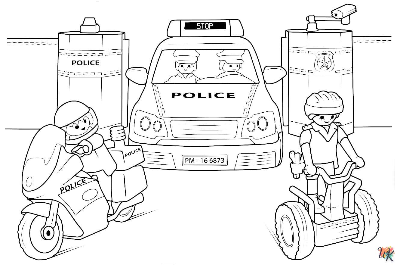 politieauto kleurplaten 12