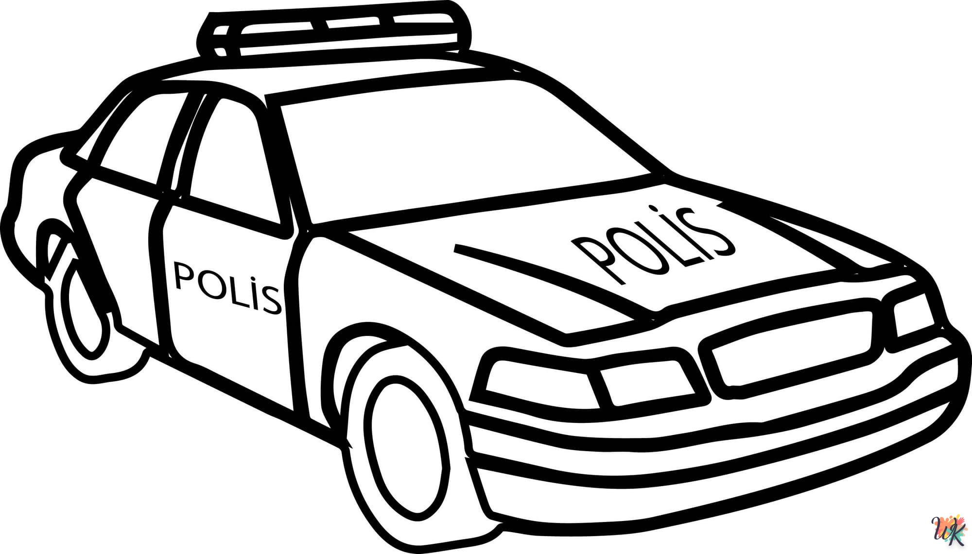 politieauto kleurplaten 19