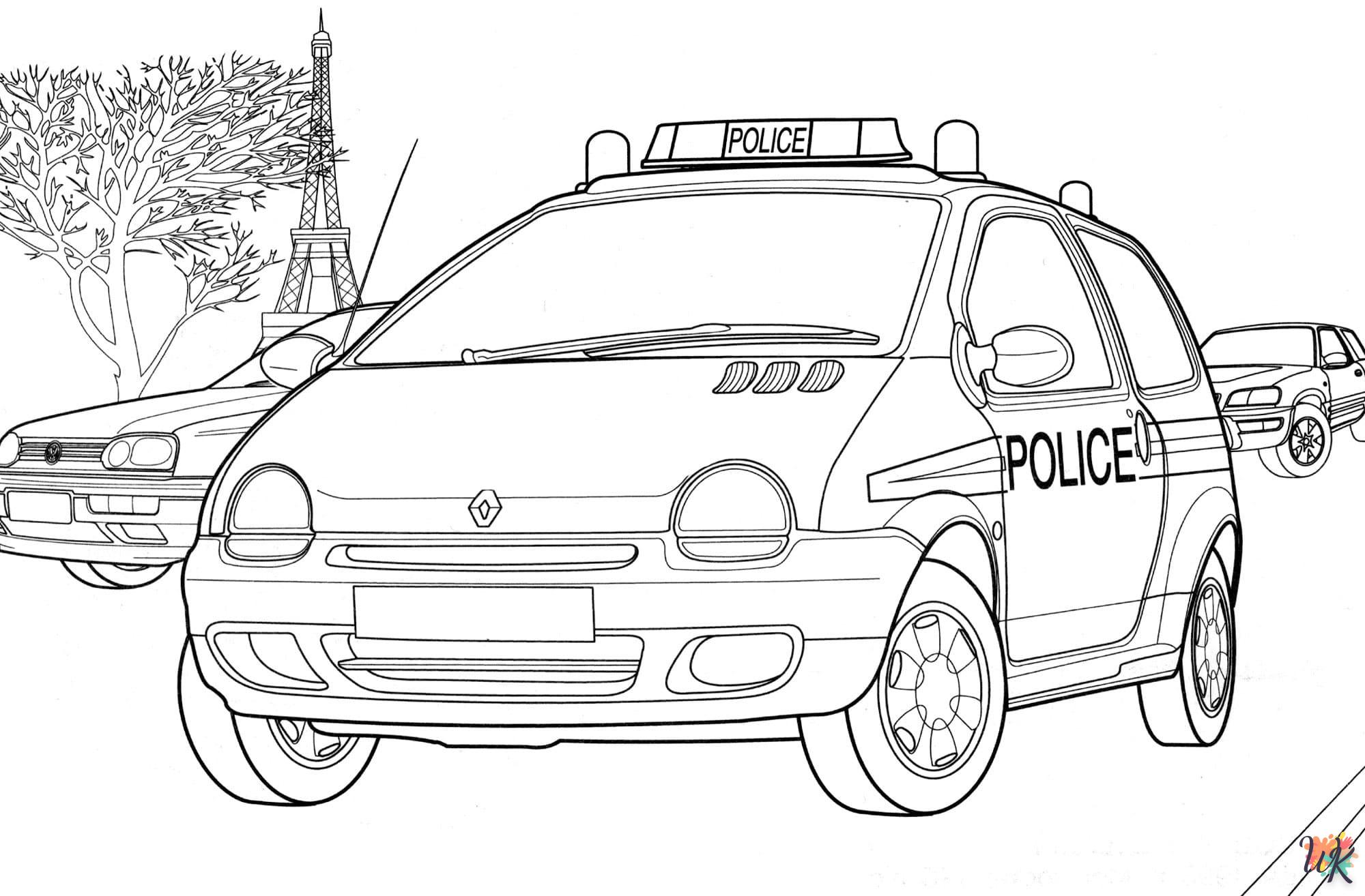 politieauto kleurplaten 2