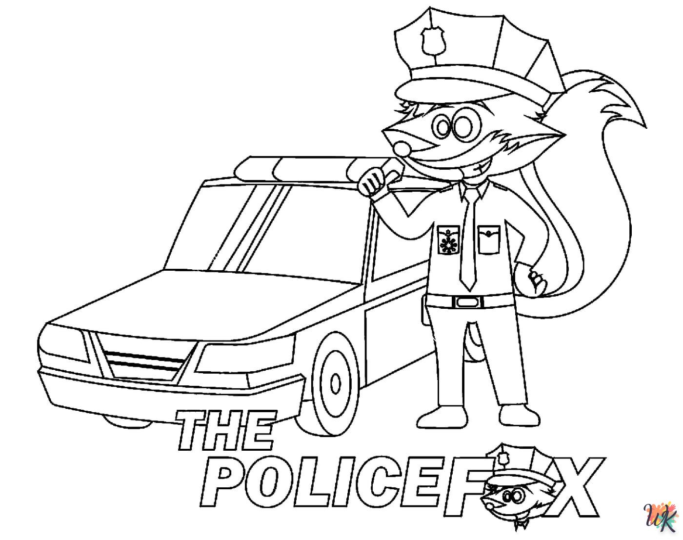 politieauto kleurplaten 7