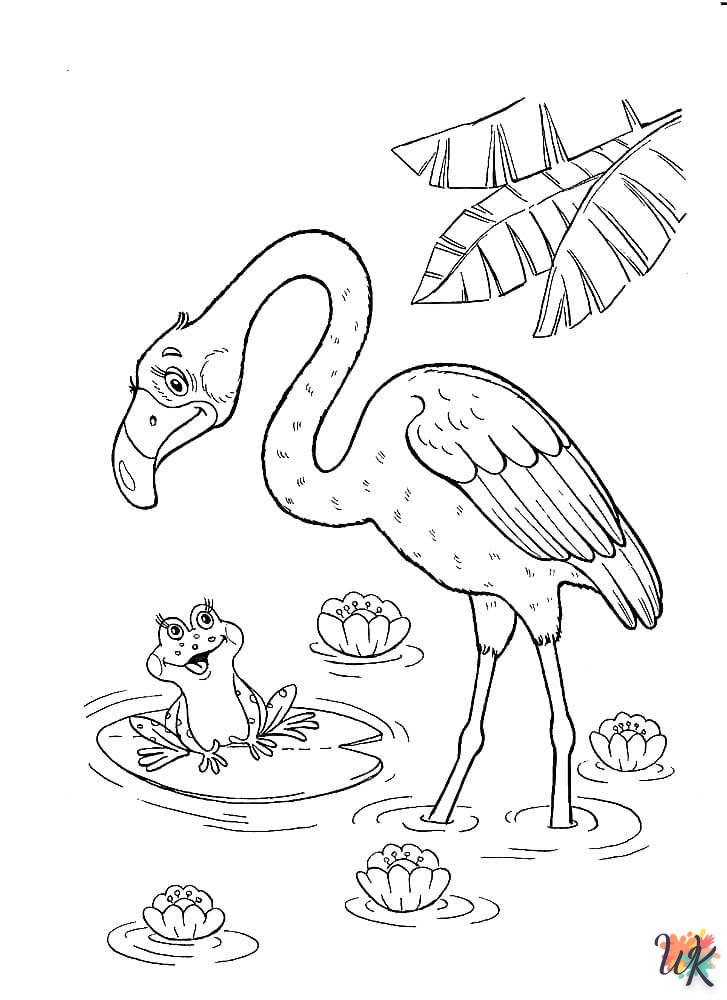 Kleurplaten Flamingo