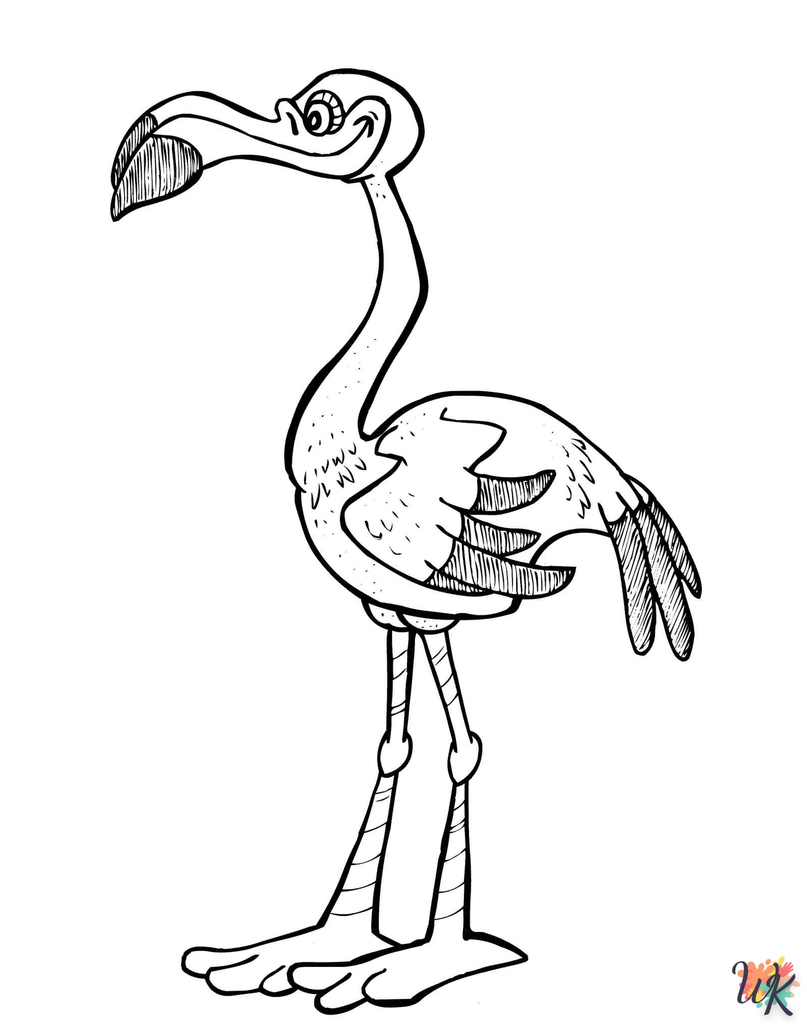 Kleurplaten Flamingo 4