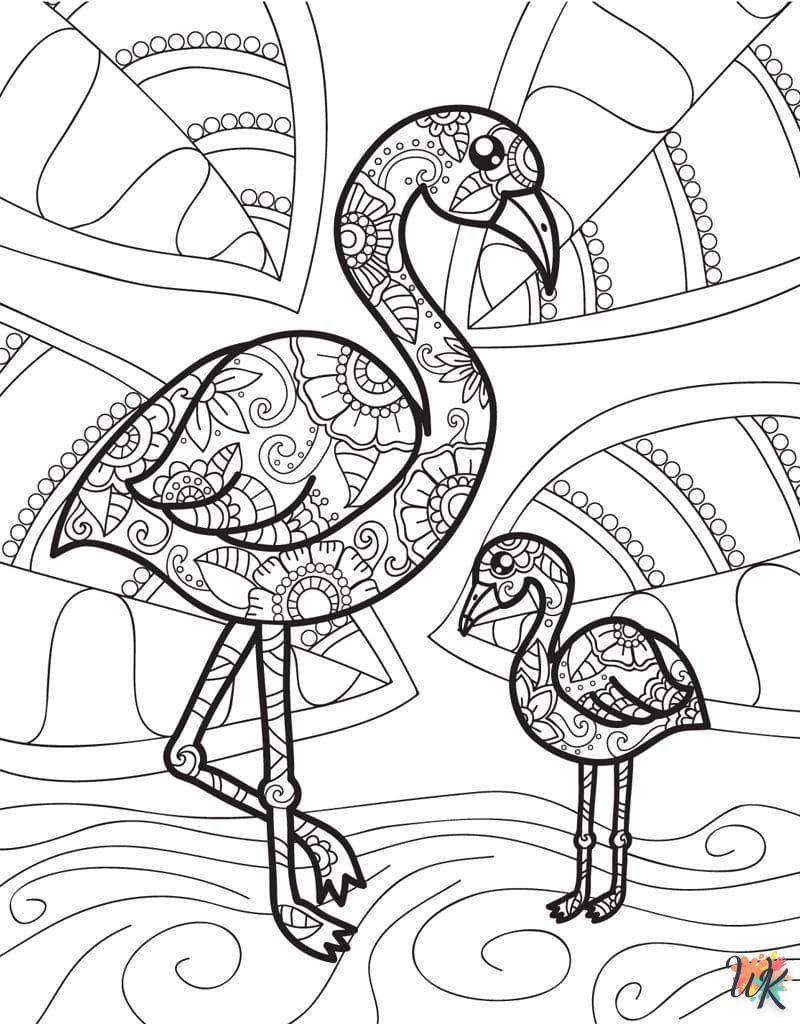 Kleurplaten Flamingo 7