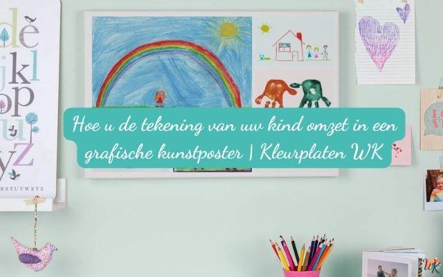 Hoe u de tekening van uw kind omzet in een grafische kunstposter | WK (World Kids)