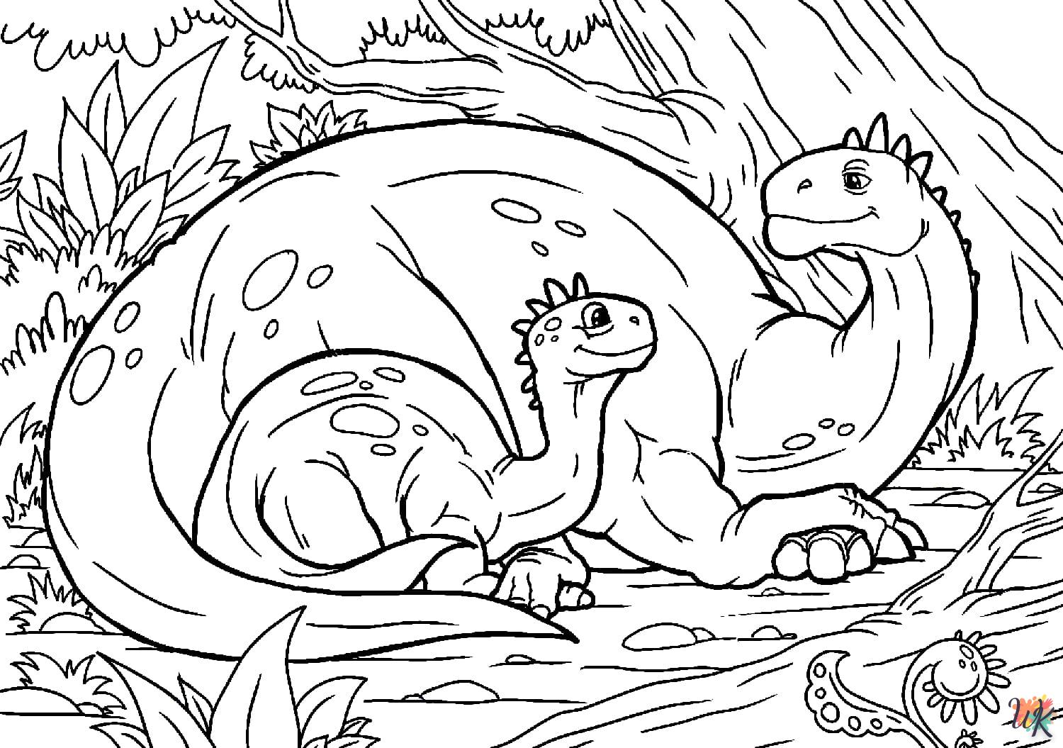 kleurplaten dinosaurus 5