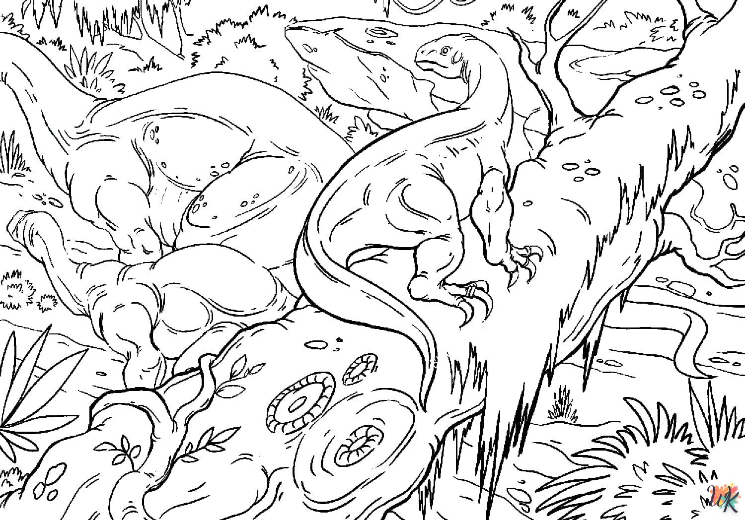 kleurplaten dinosaurus 6