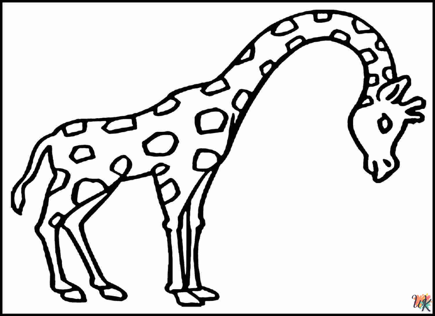 Giraffe kleurplaten13