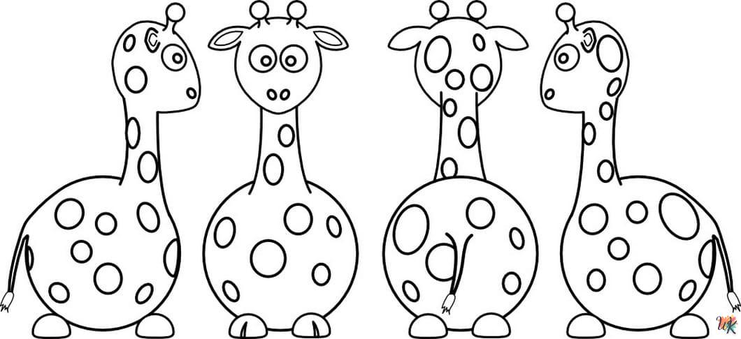 Giraffe kleurplaten2