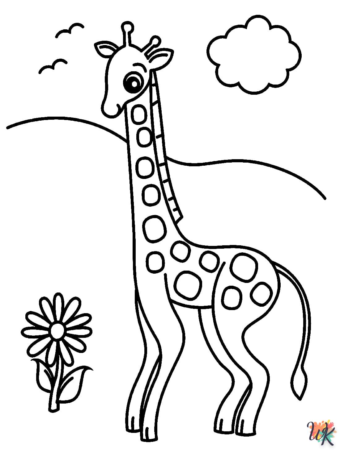 Giraffe kleurplaten25