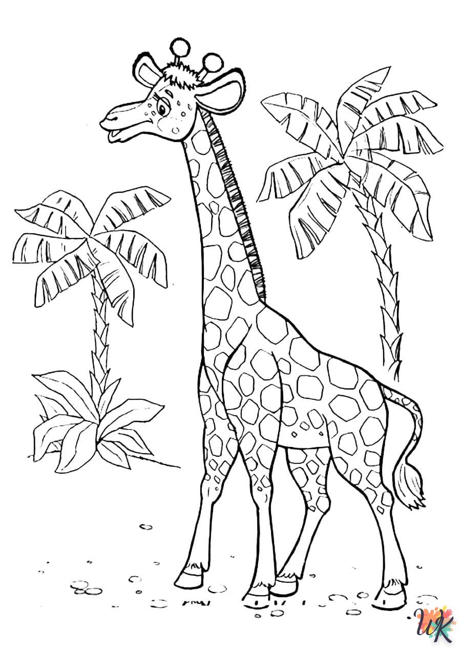 Giraffe kleurplaten30