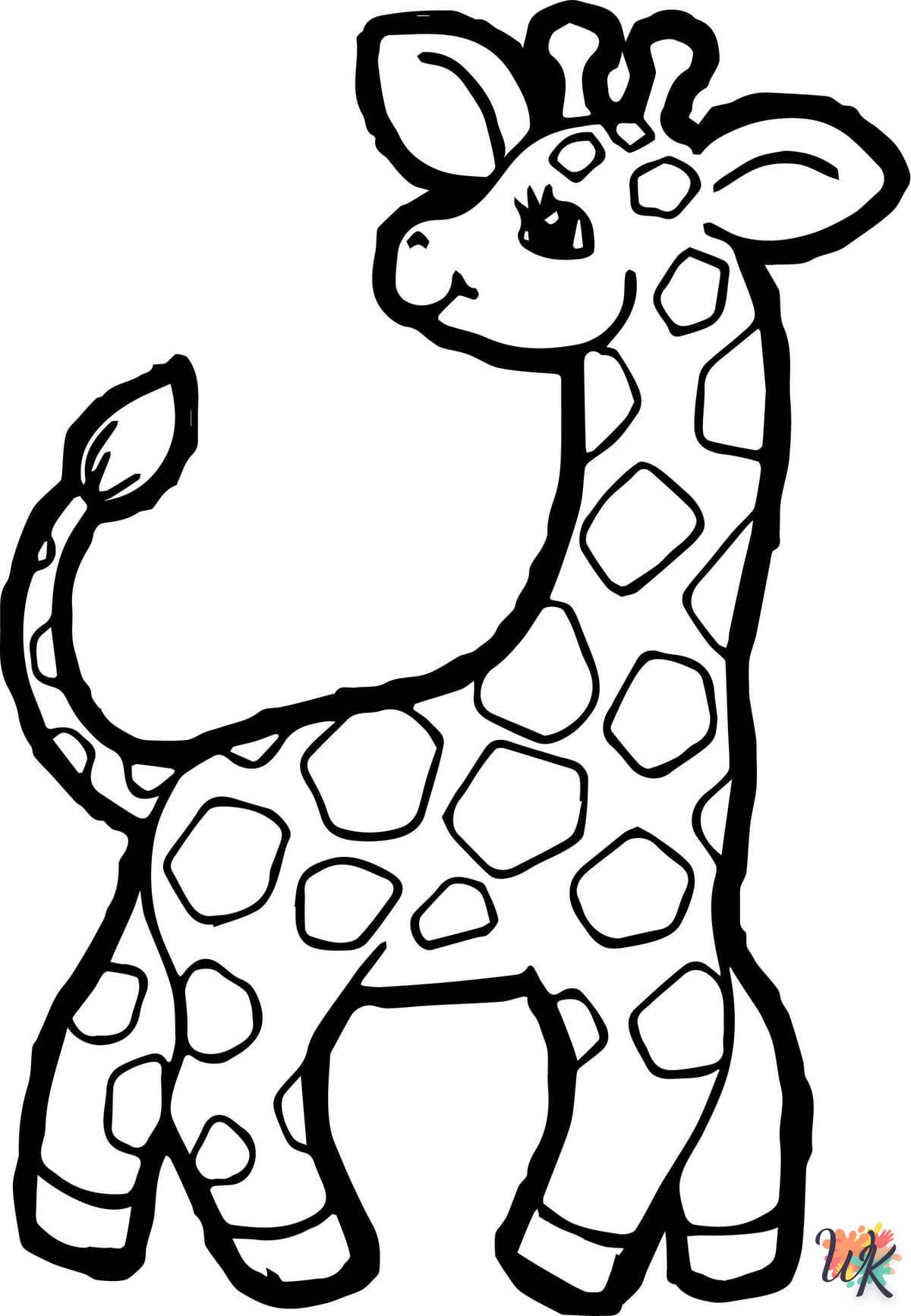 Giraffe kleurplaten4