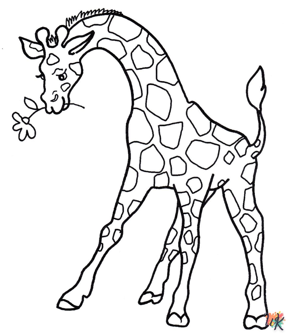 Giraffe kleurplaten7