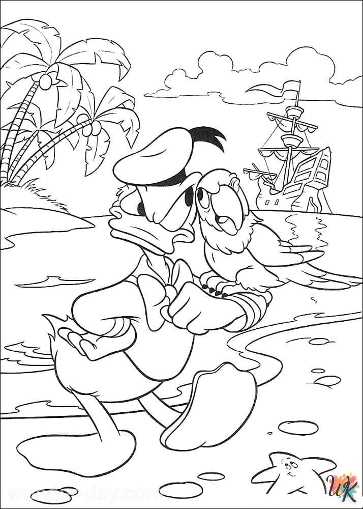 Kleurplaten Donald Duck