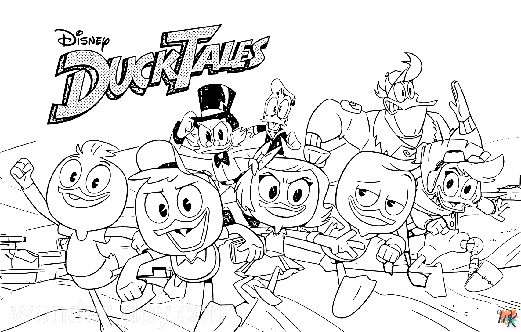 Kleurplaten Donald Duck