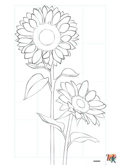 zonnebloemen tekenen1