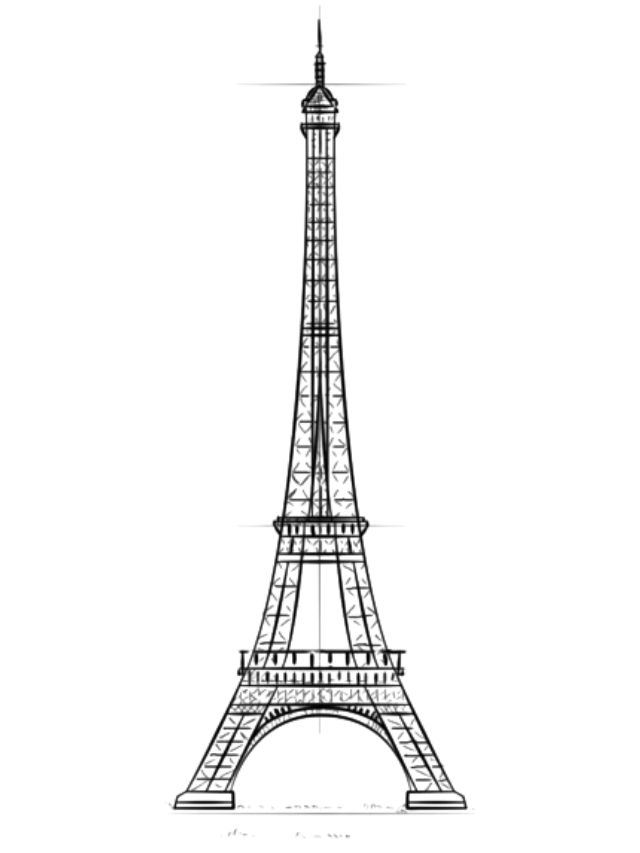 Eiffeltoren tekenen | Kleurplaten WK