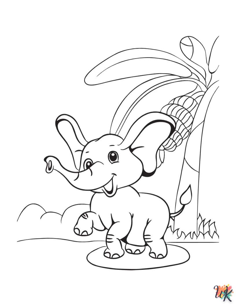 Kleurplaten Olifant3.jpg