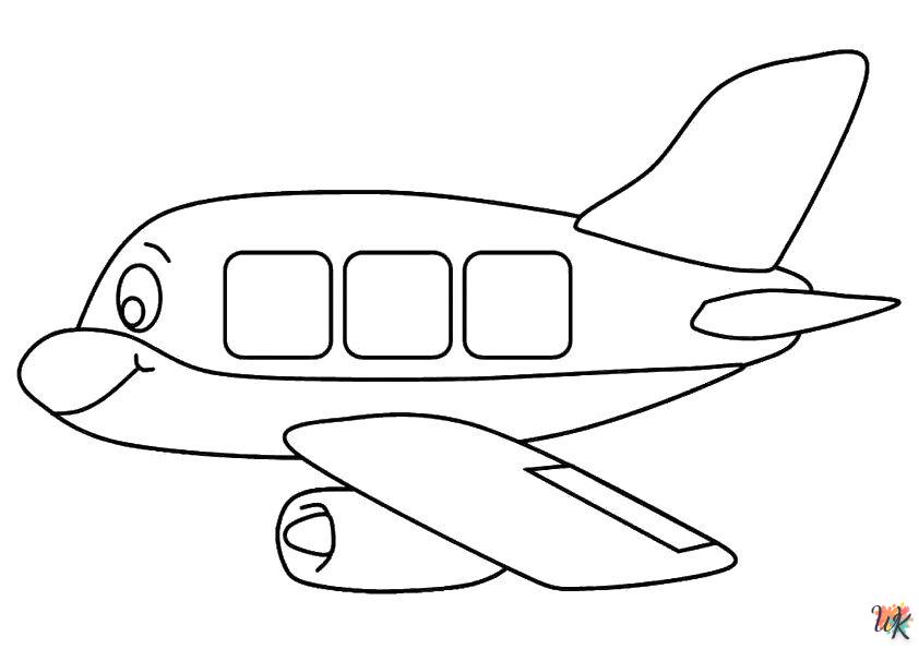 vliegtuig kleurplaat1