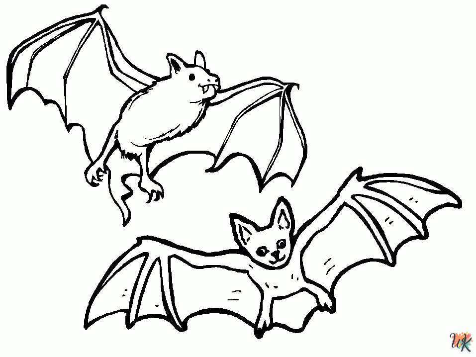 Bats kleurplaten24
