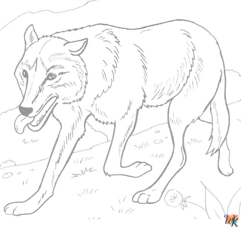 Wolf kleurplaten60