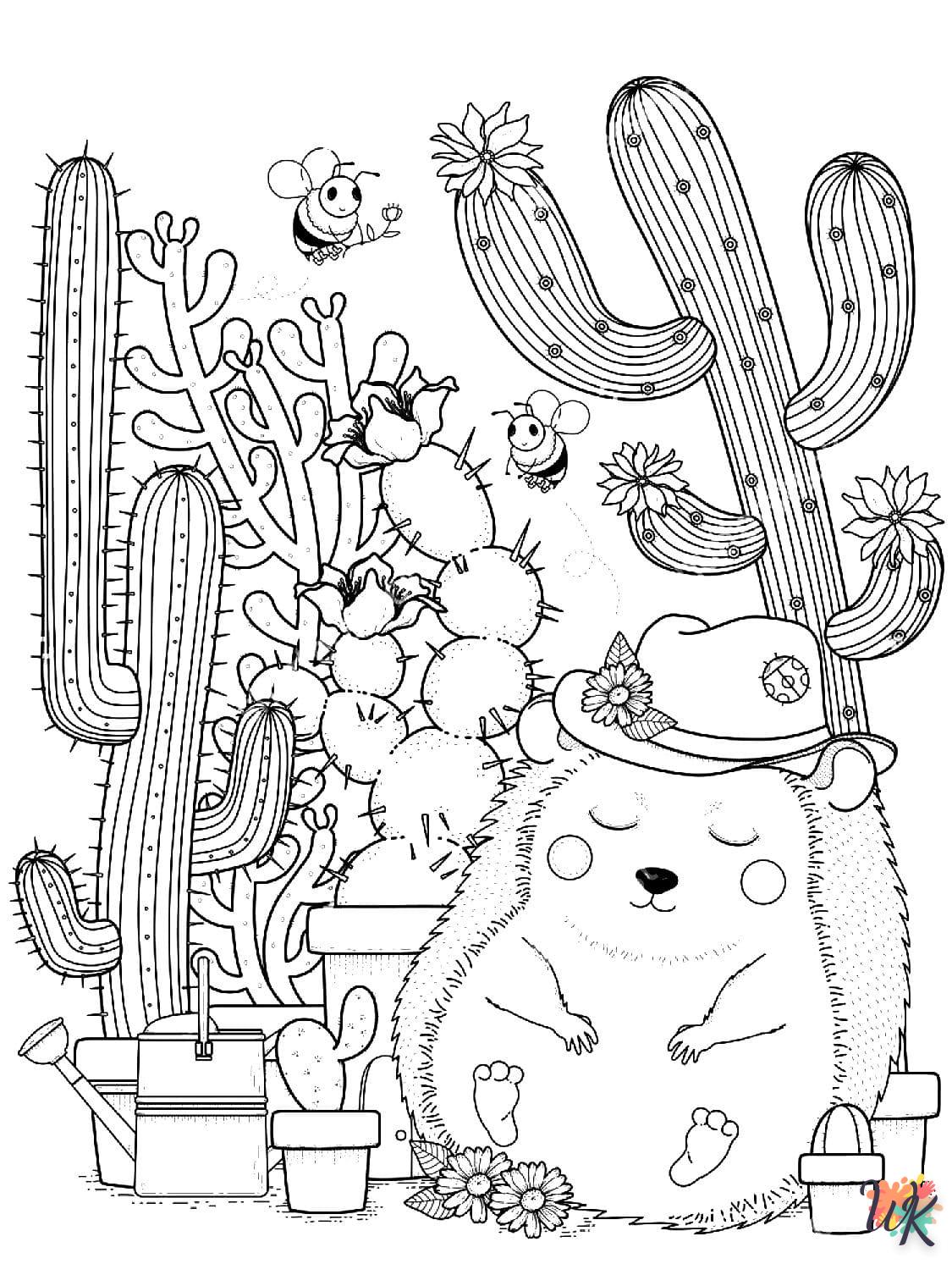 cactus kleurplaat11