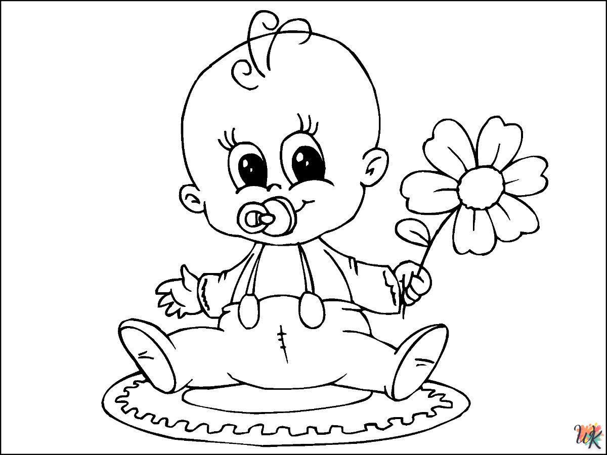 kleurplaat baby geboren1
