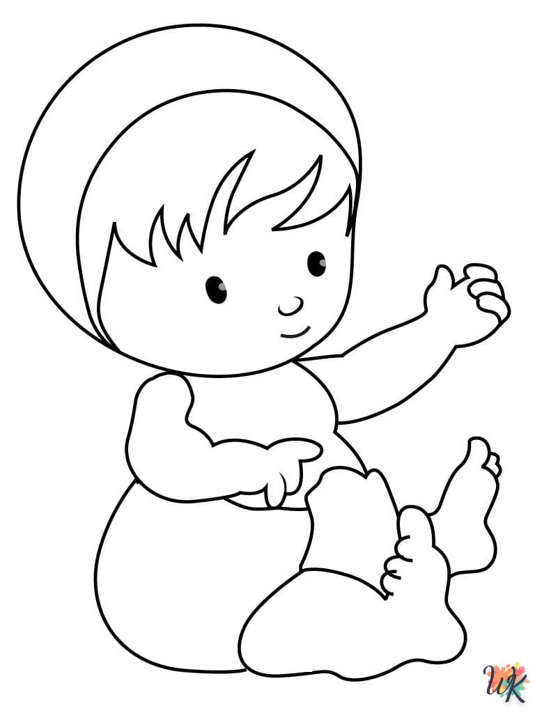 kleurplaat baby geboren6
