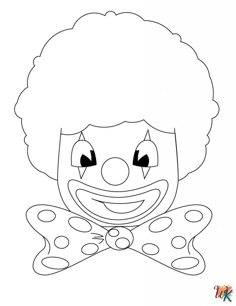 Clown kleurplaten12