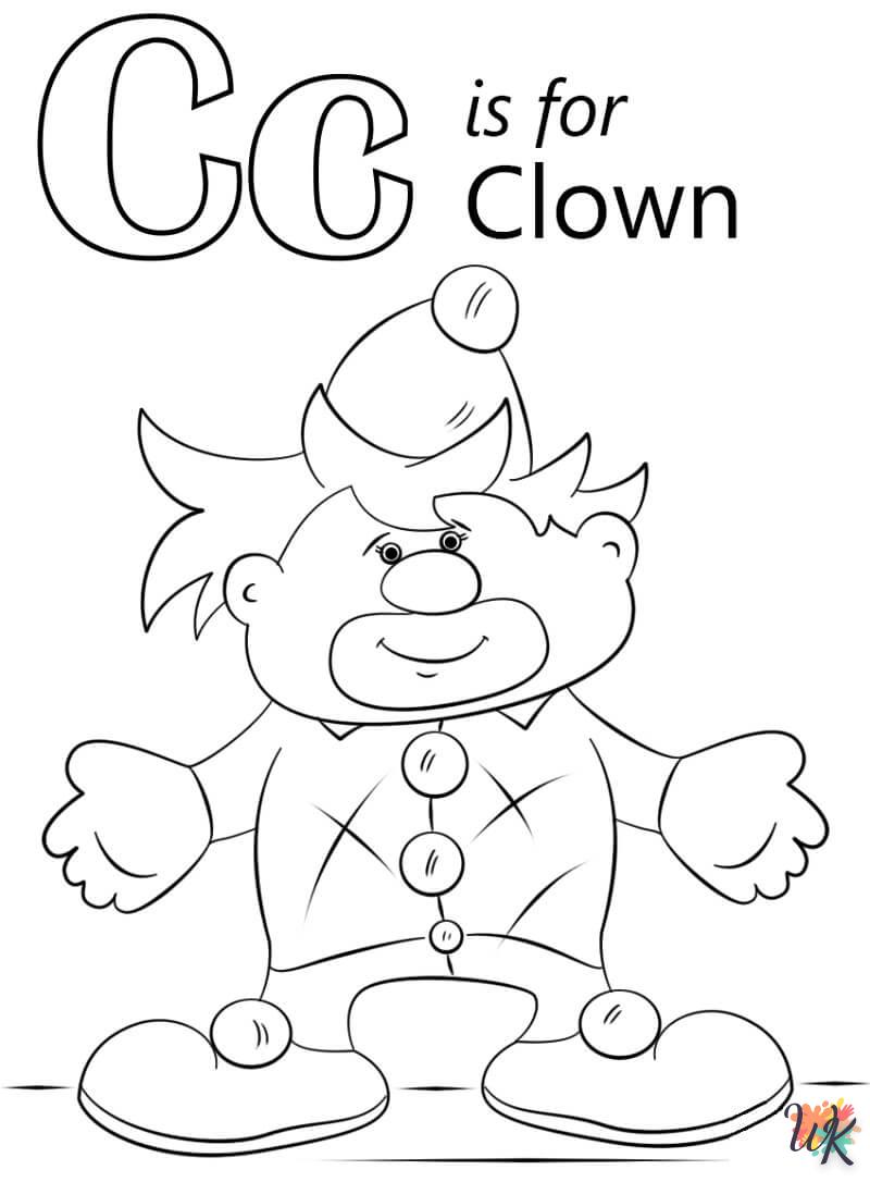 Clown kleurplaten17