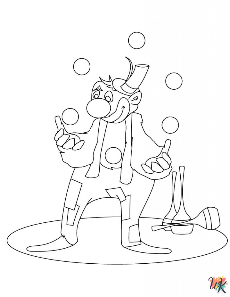 Clown kleurplaten8
