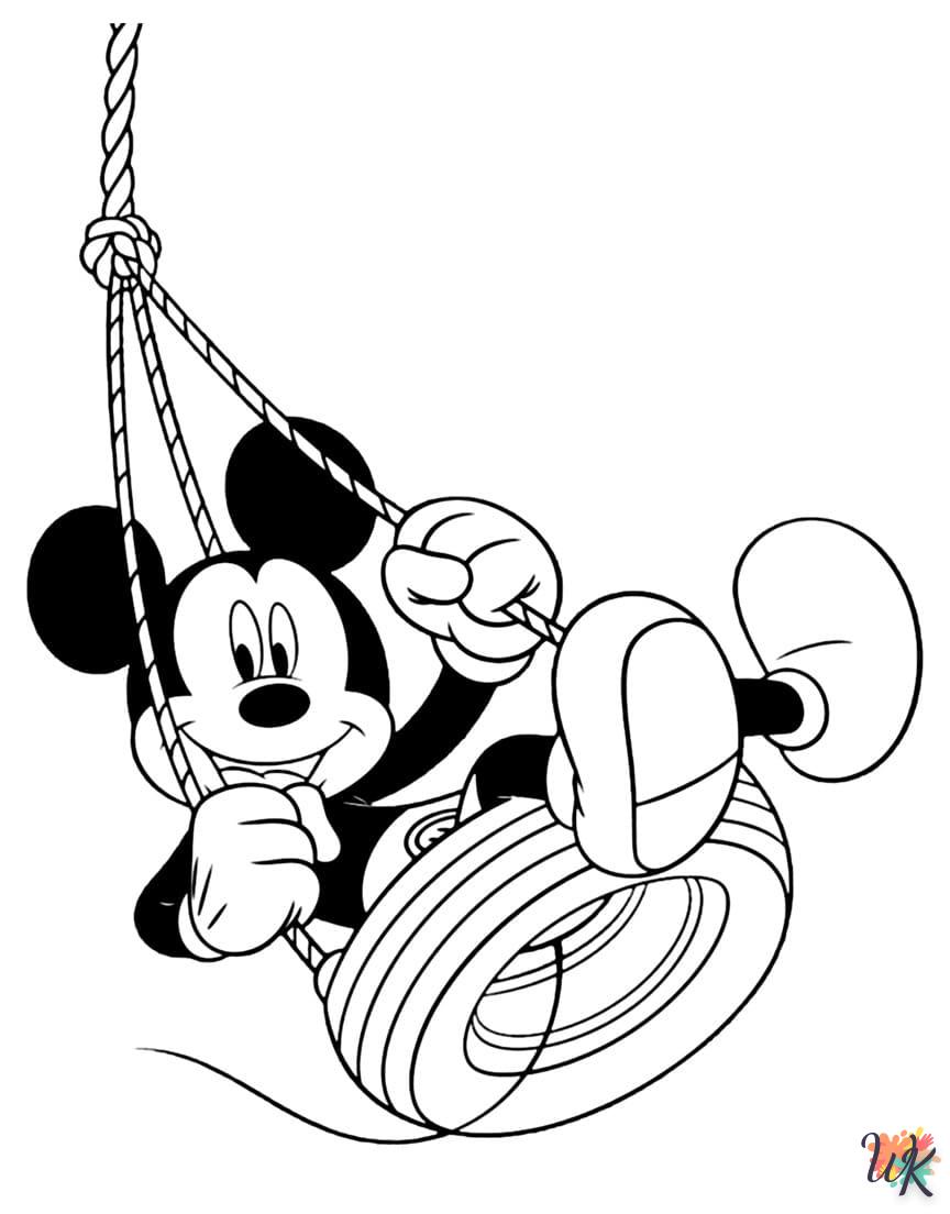 Kleurplaat Mickey Mouse10