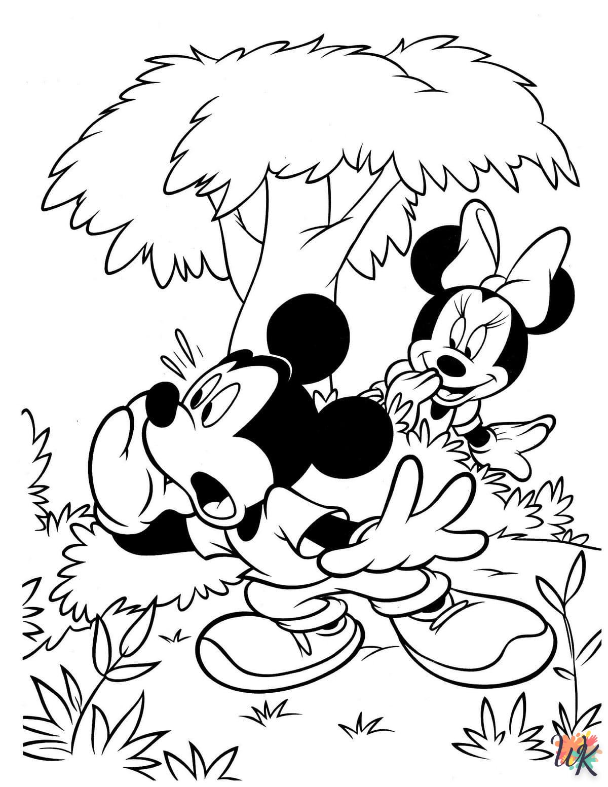 Kleurplaat Mickey Mouse12