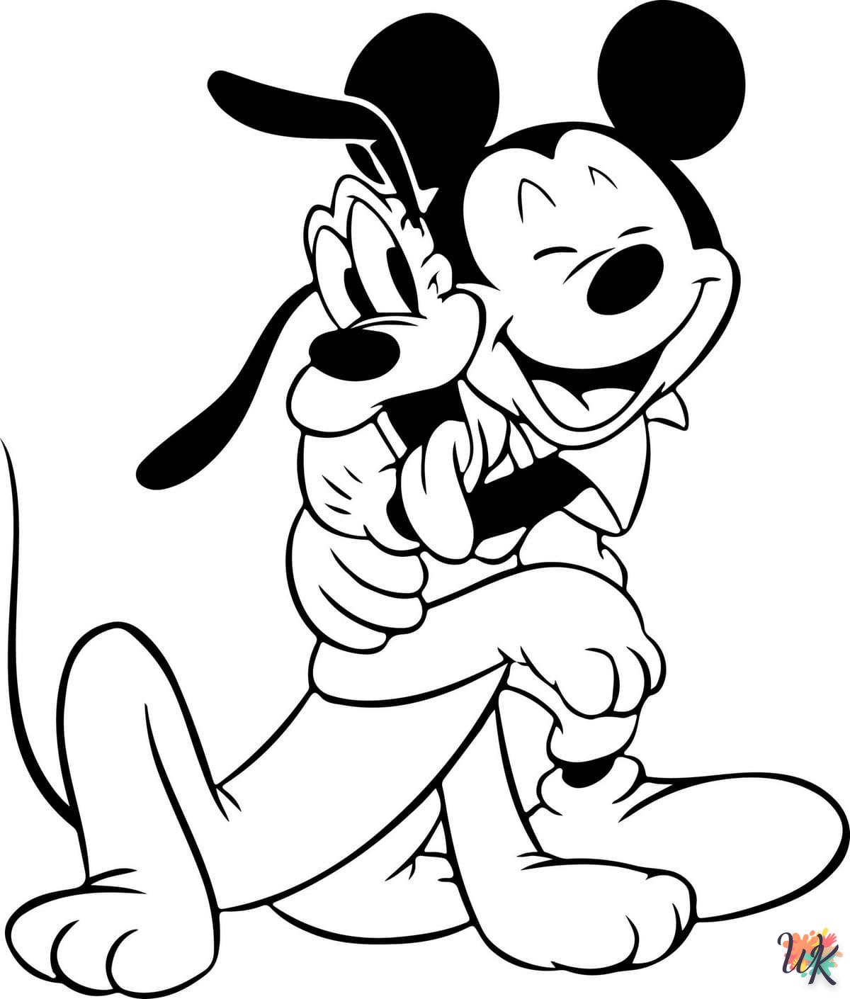 Kleurplaat Mickey Mouse13