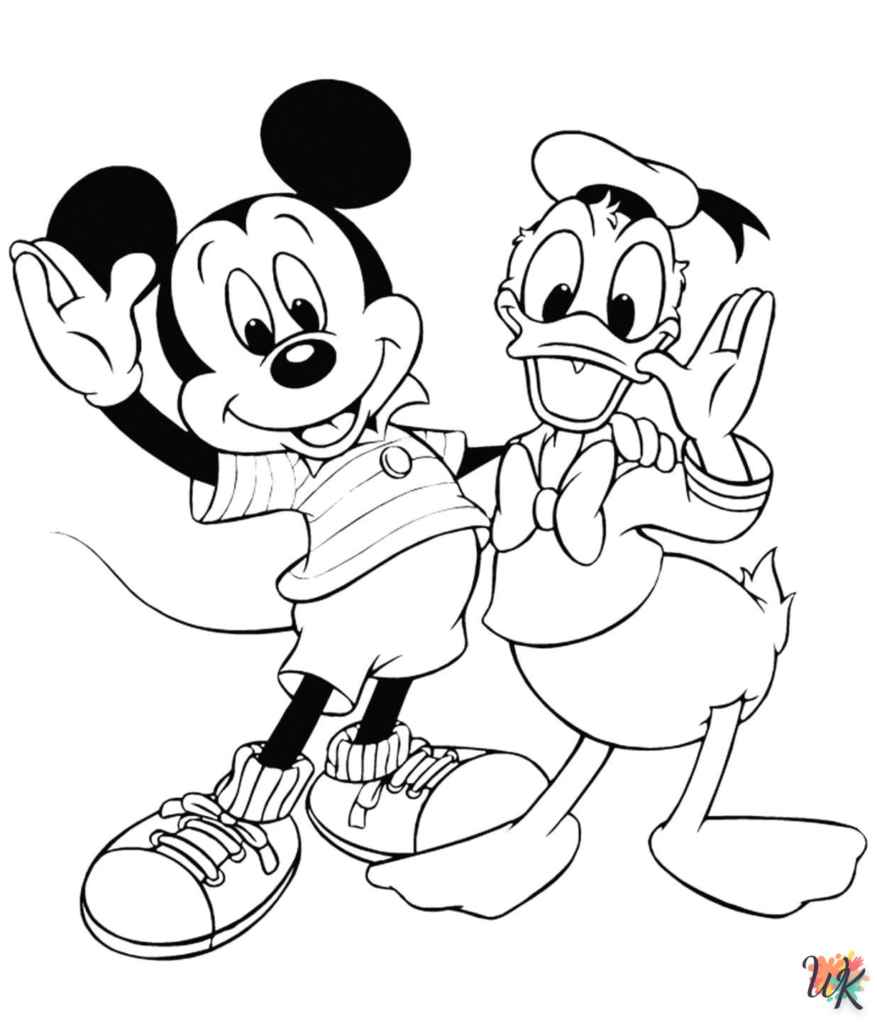 Kleurplaat Mickey Mouse16