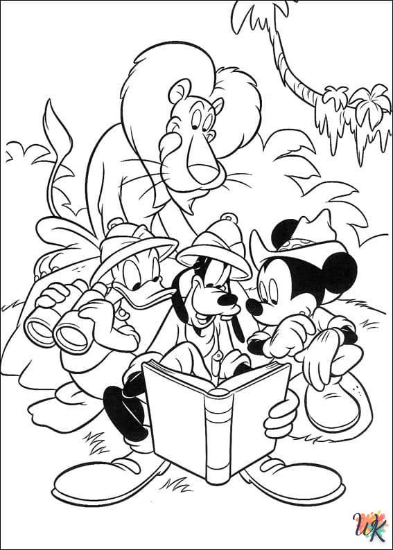 Kleurplaat Mickey Mouse17