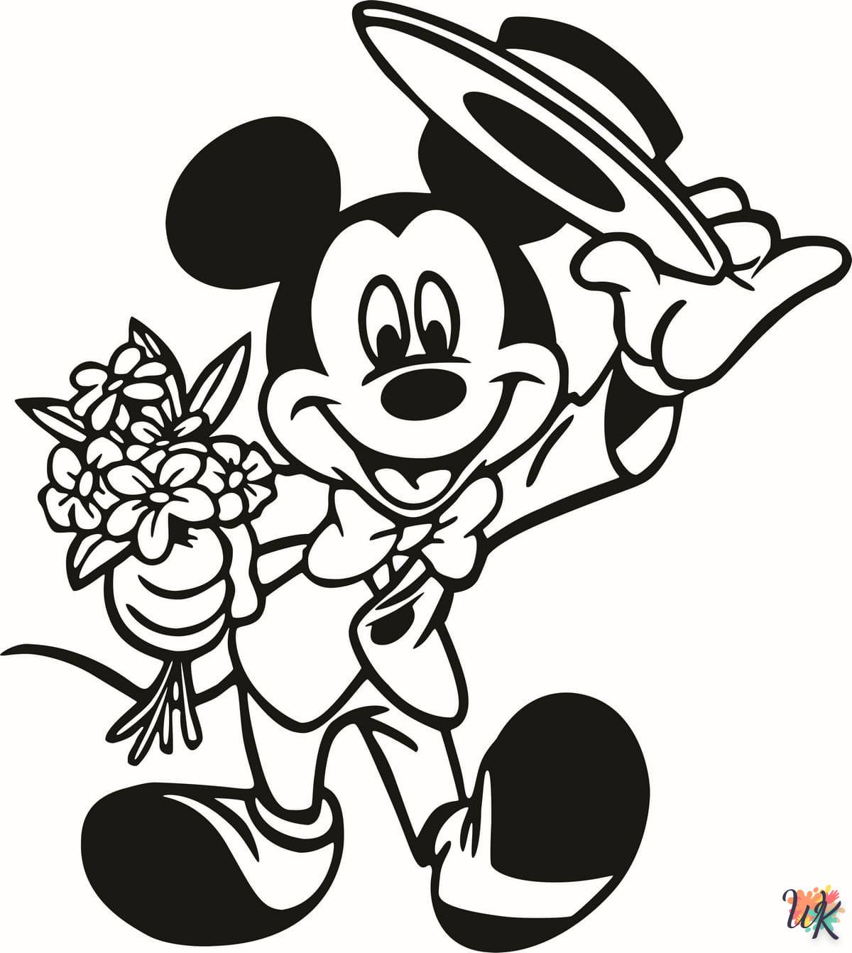 Kleurplaat Mickey Mouse2