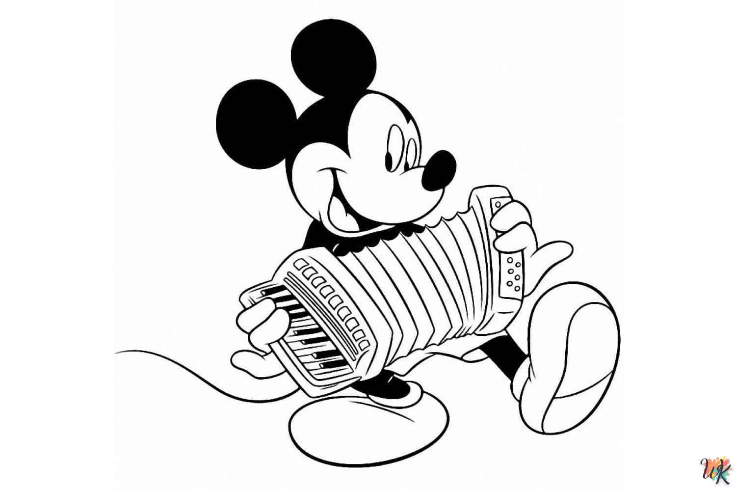 Kleurplaat Mickey Mouse29