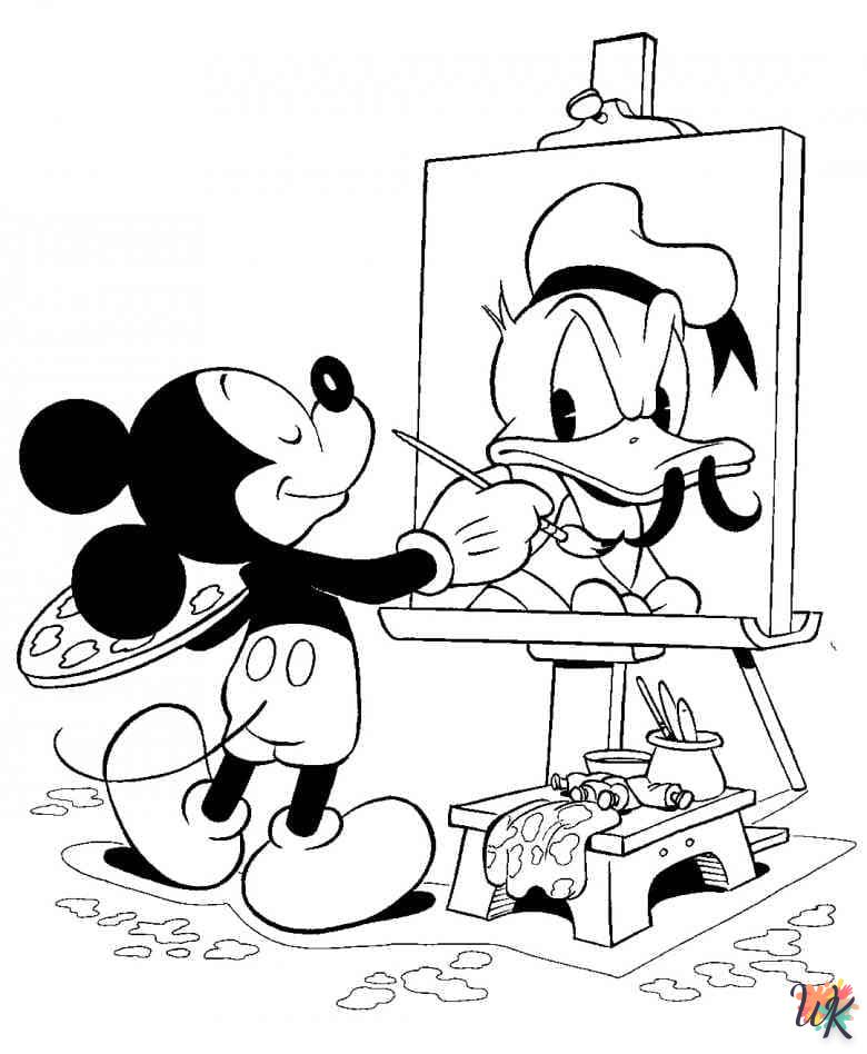 Kleurplaat Mickey Mouse3