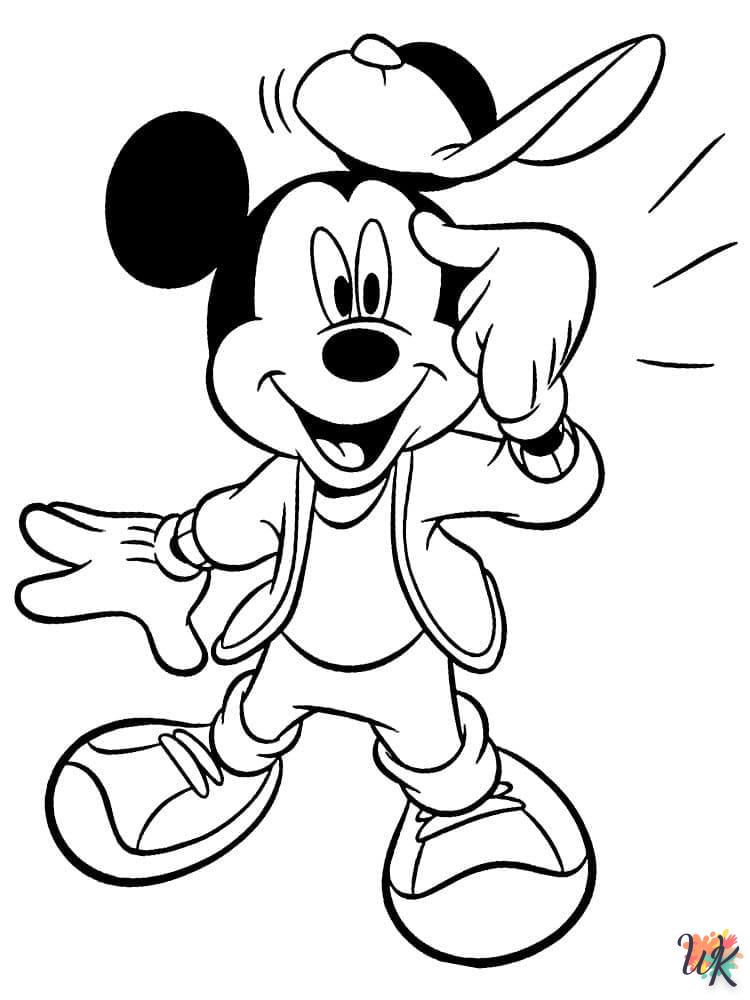 Kleurplaat Mickey Mouse34