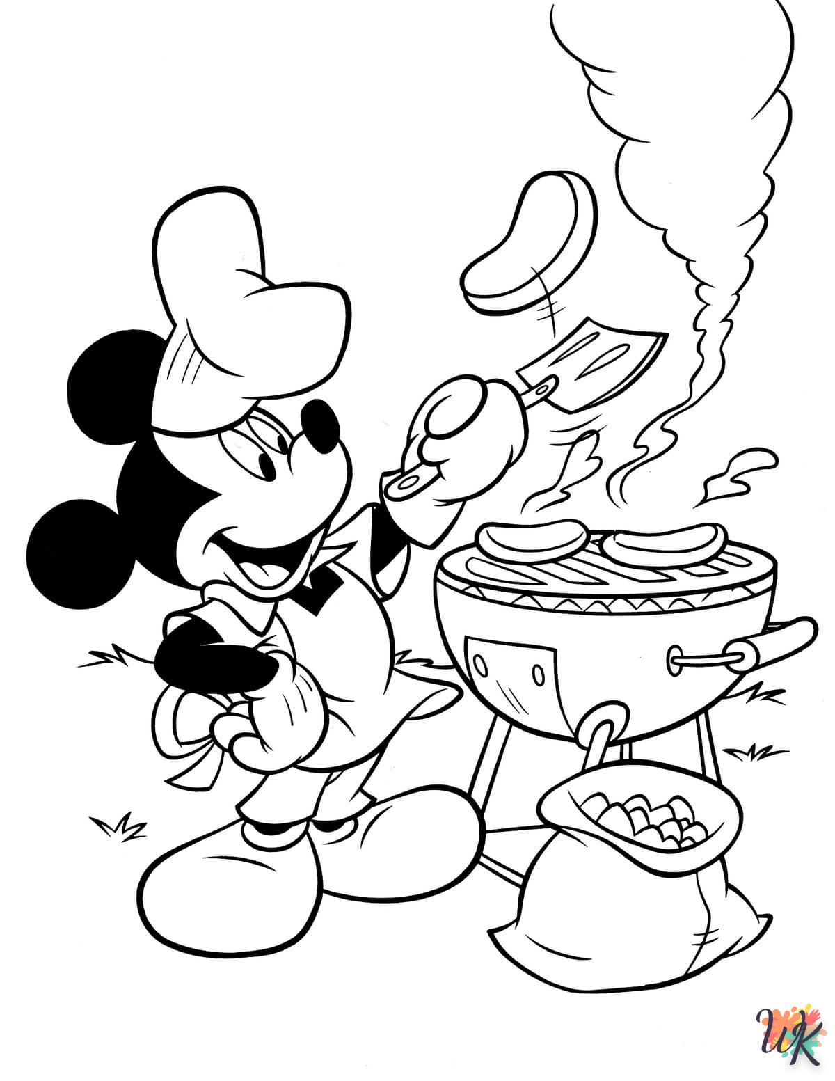 Kleurplaat Mickey Mouse4