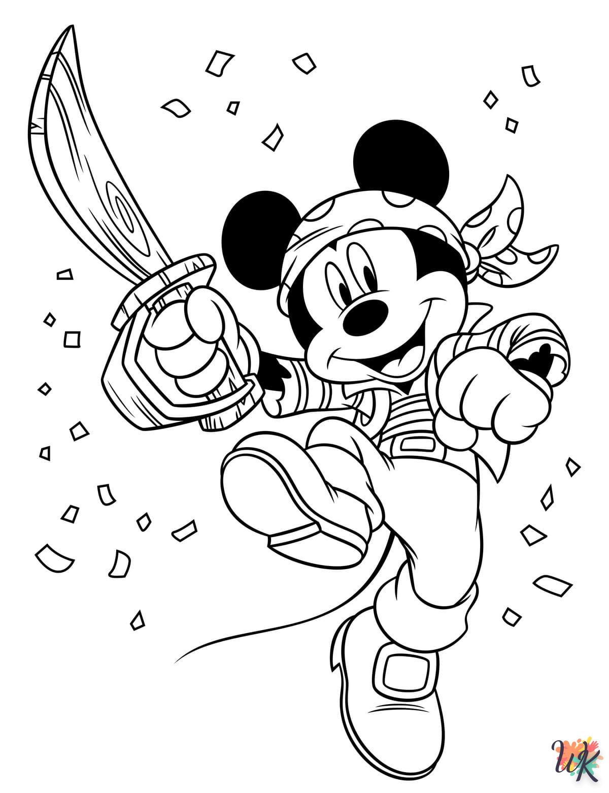 Kleurplaat Mickey Mouse46
