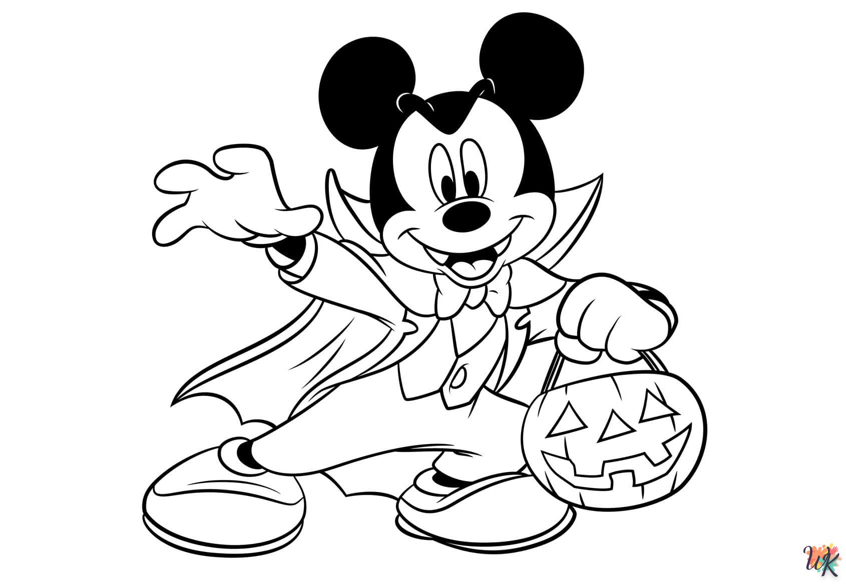 Kleurplaat Mickey Mouse5