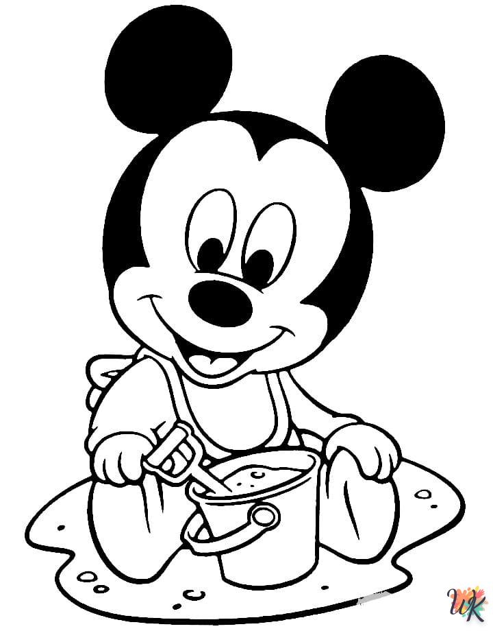 Kleurplaat Mickey Mouse6