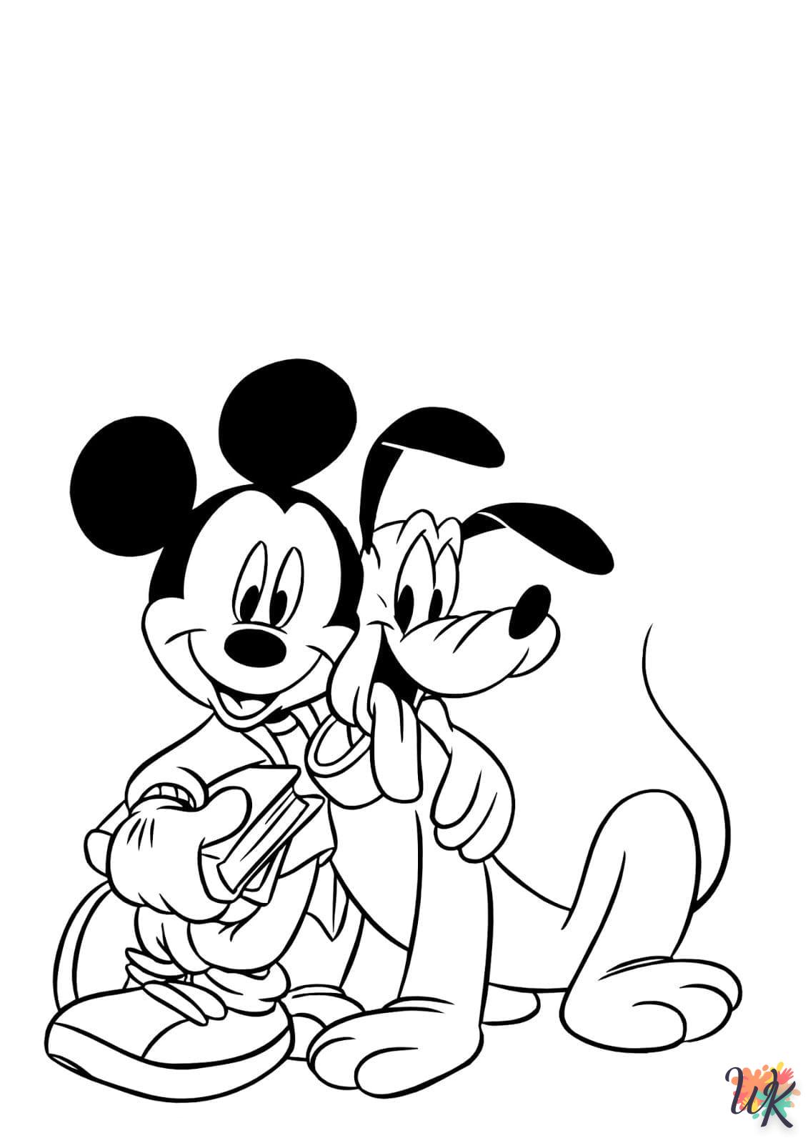 Kleurplaat Mickey Mouse7