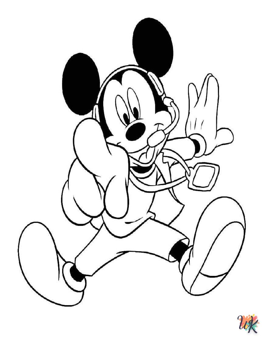 Kleurplaat Mickey Mouse9