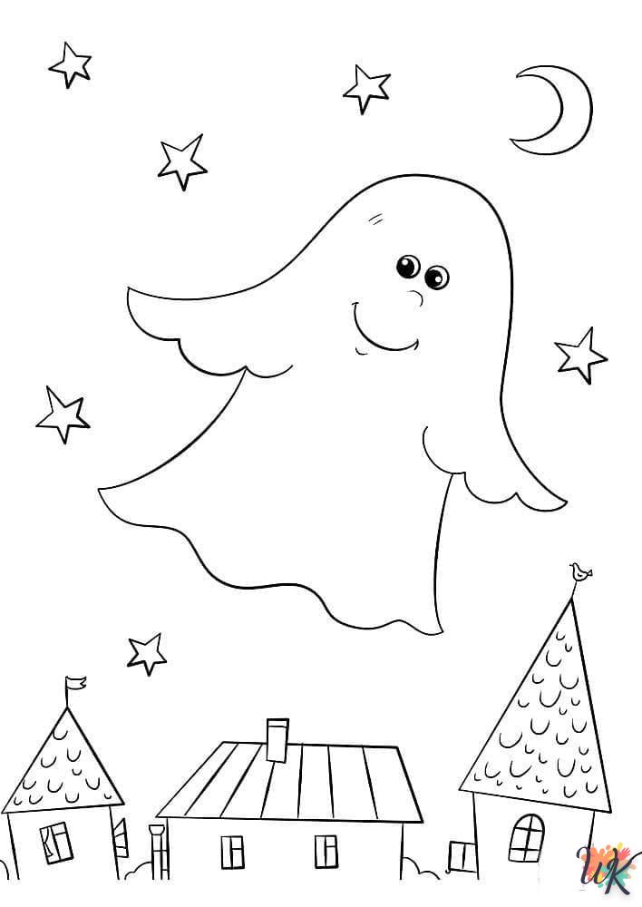 Kleurplaat Spook7